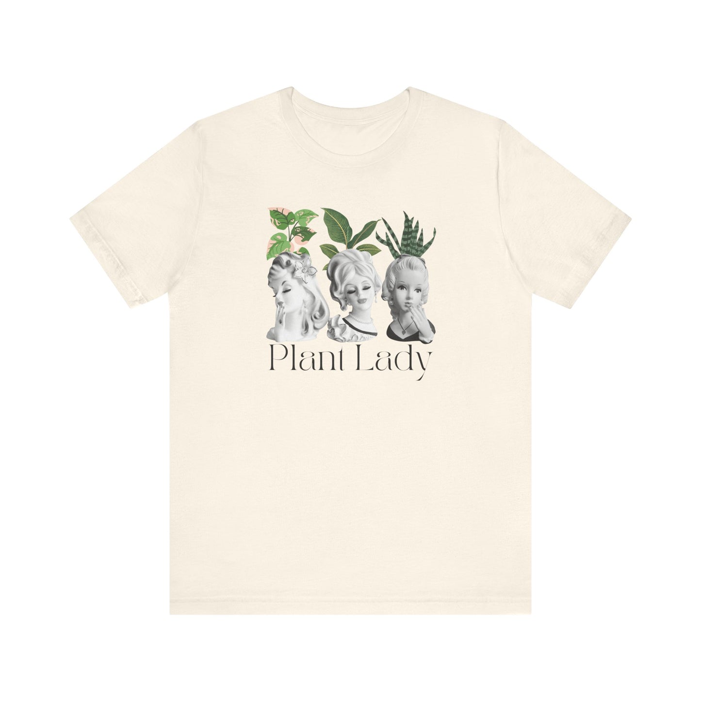 Plant Lady -Head Vase Shirt - Vintage Lady Head Vase- Unisex Jersey Short Sleeve Tee