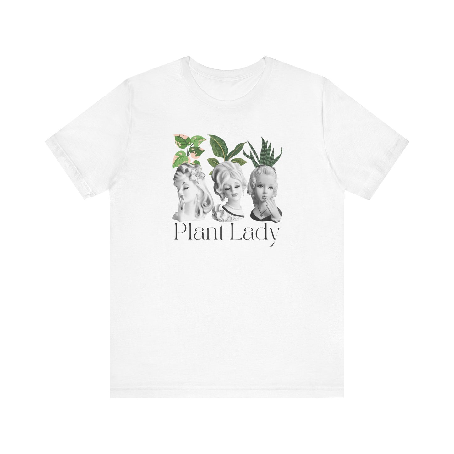 Plant Lady -Head Vase Shirt - Vintage Lady Head Vase- Unisex Jersey Short Sleeve Tee