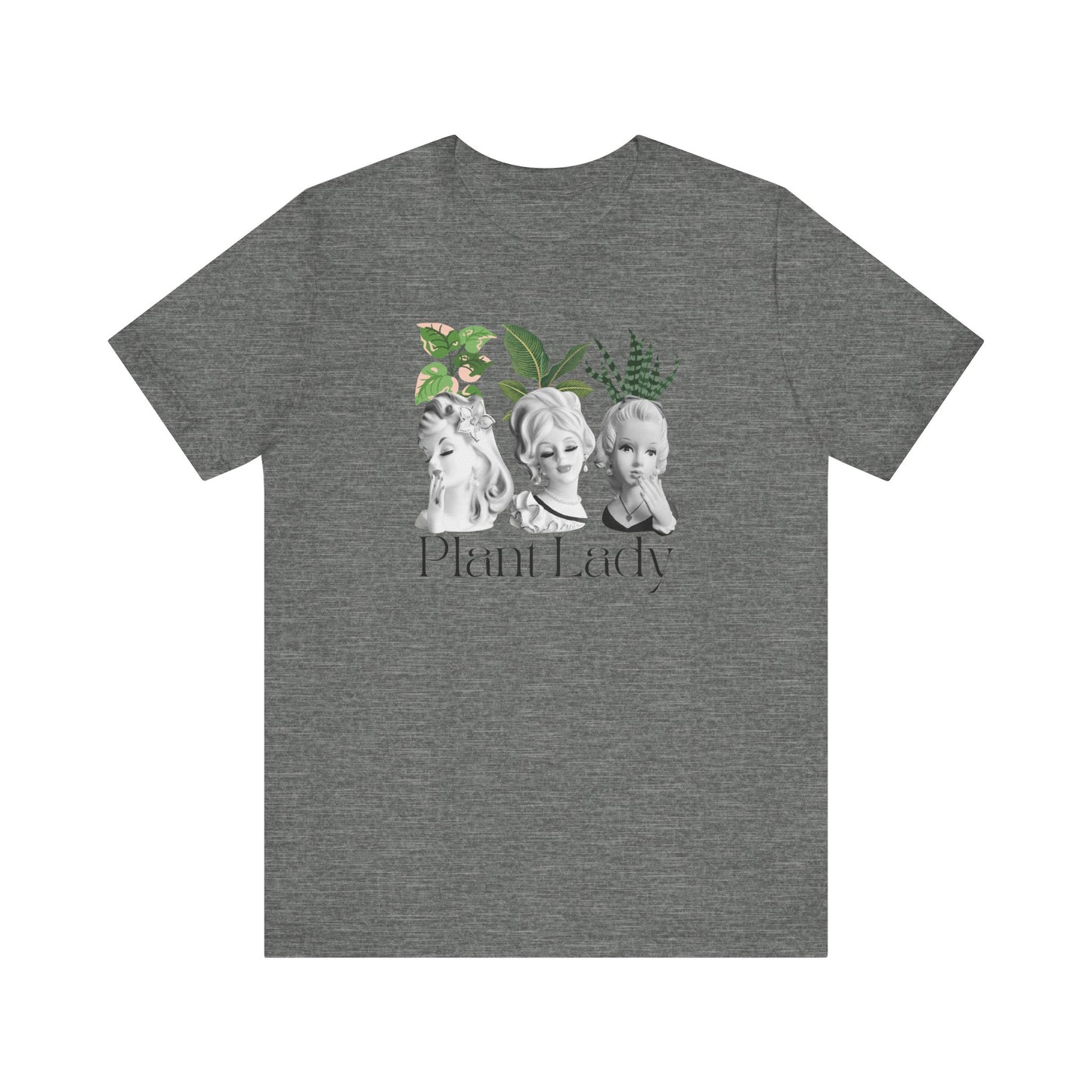 Plant Lady -Head Vase Shirt - Vintage Lady Head Vase- Unisex Jersey Short Sleeve Tee