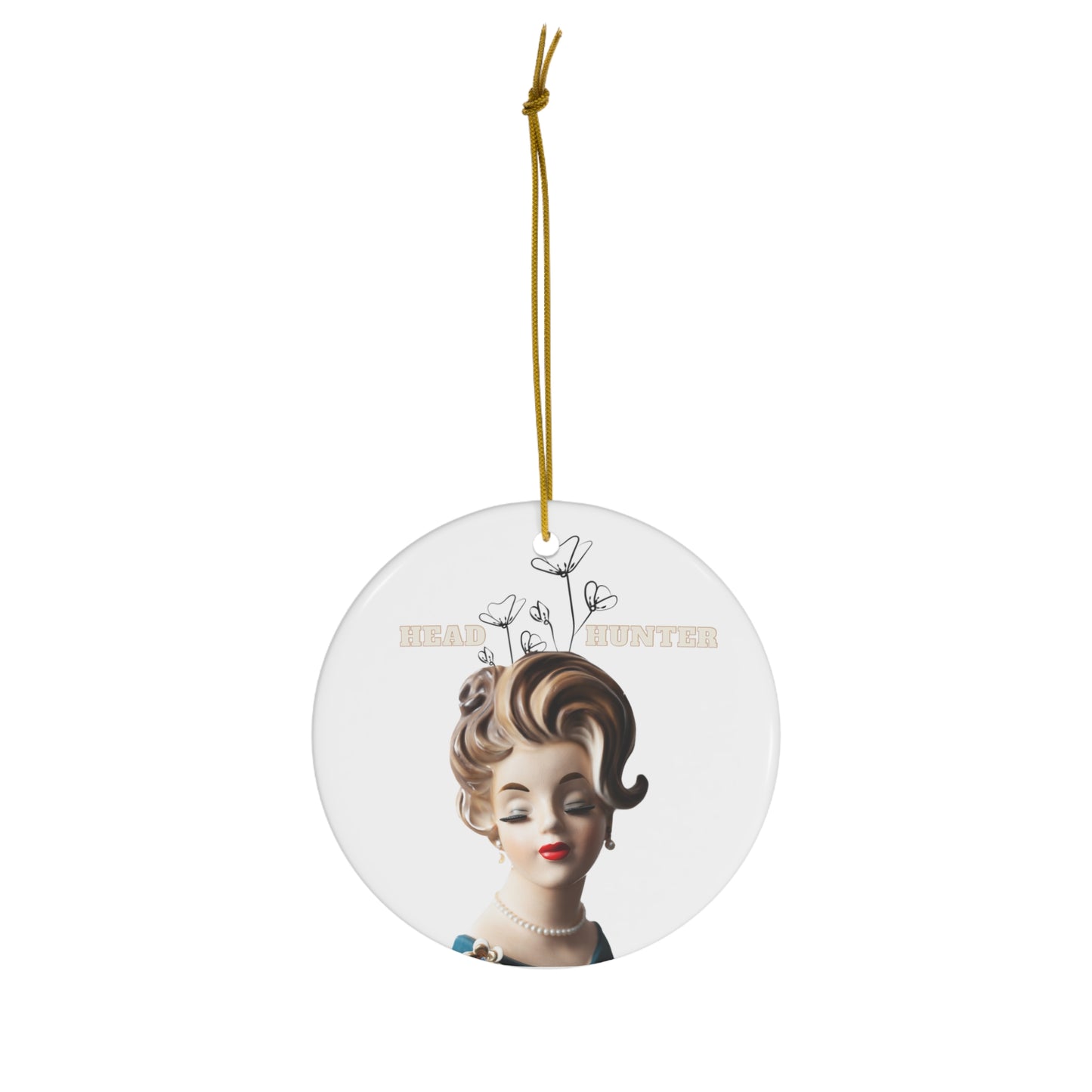 Ceramic Ornament-Lady Head Vase Ornament - Head Vase - Vintage Lady Head Vase - Head Hunter