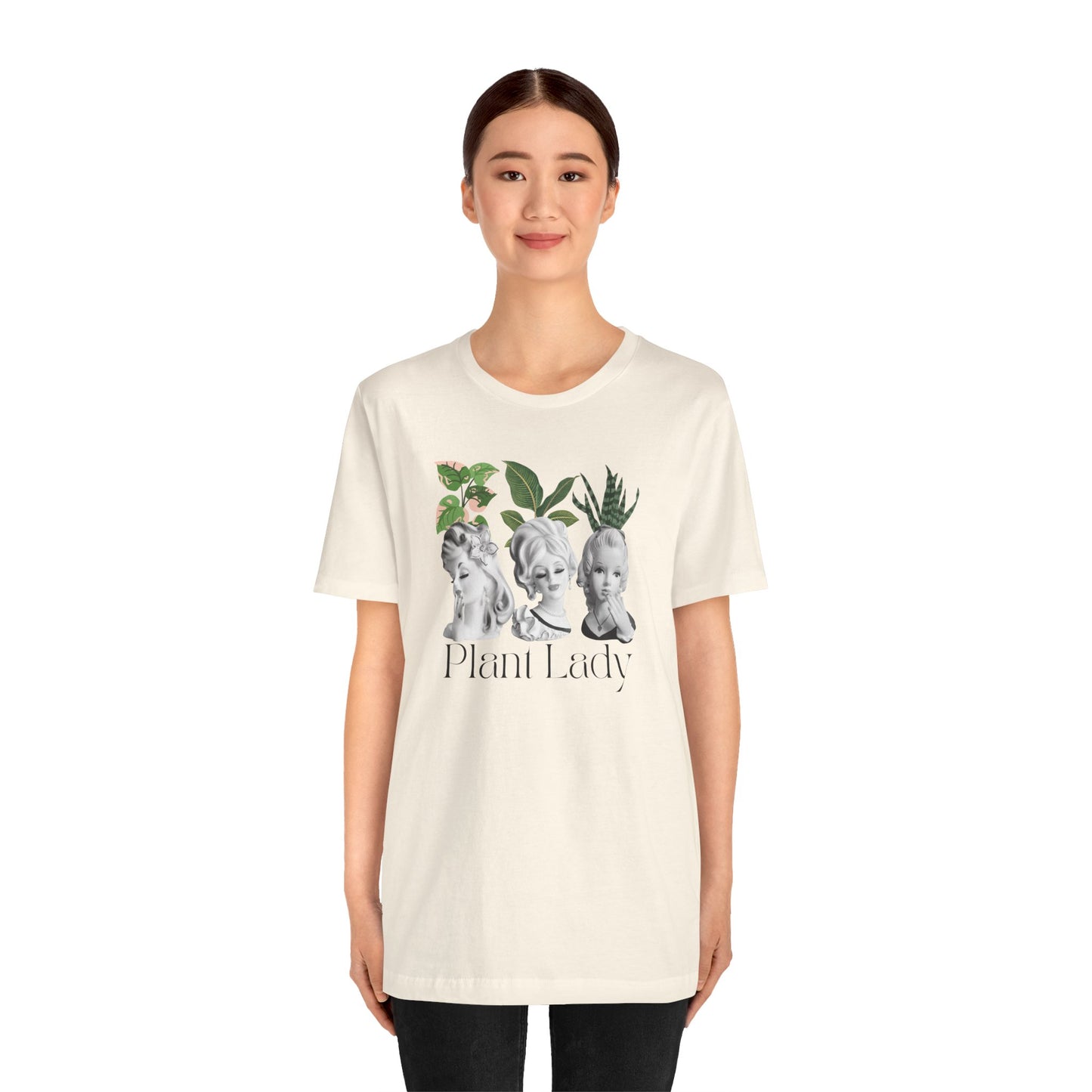 Plant Lady -Head Vase Shirt - Vintage Lady Head Vase- Unisex Jersey Short Sleeve Tee
