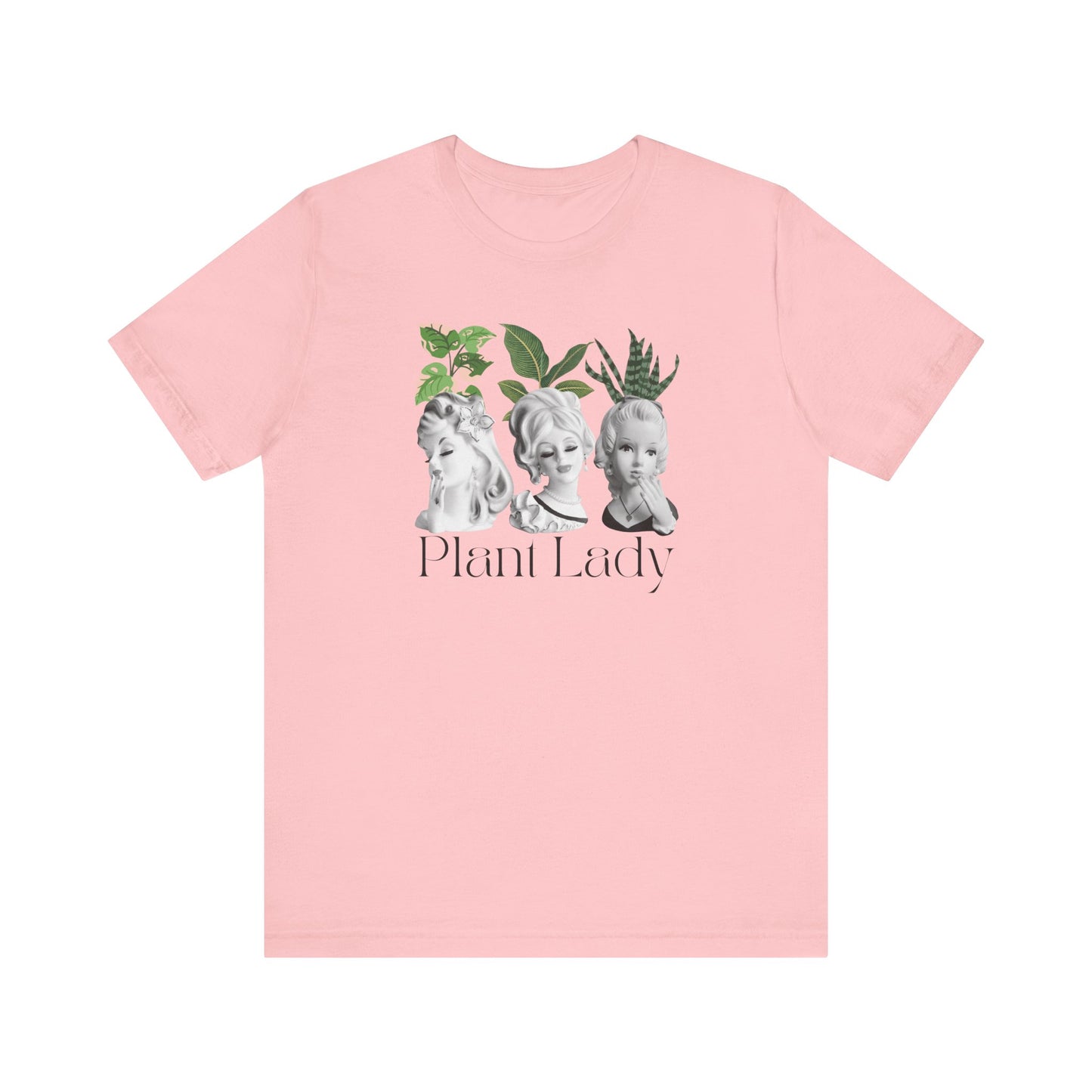 Plant Lady -Head Vase Shirt - Vintage Lady Head Vase- Unisex Jersey Short Sleeve Tee