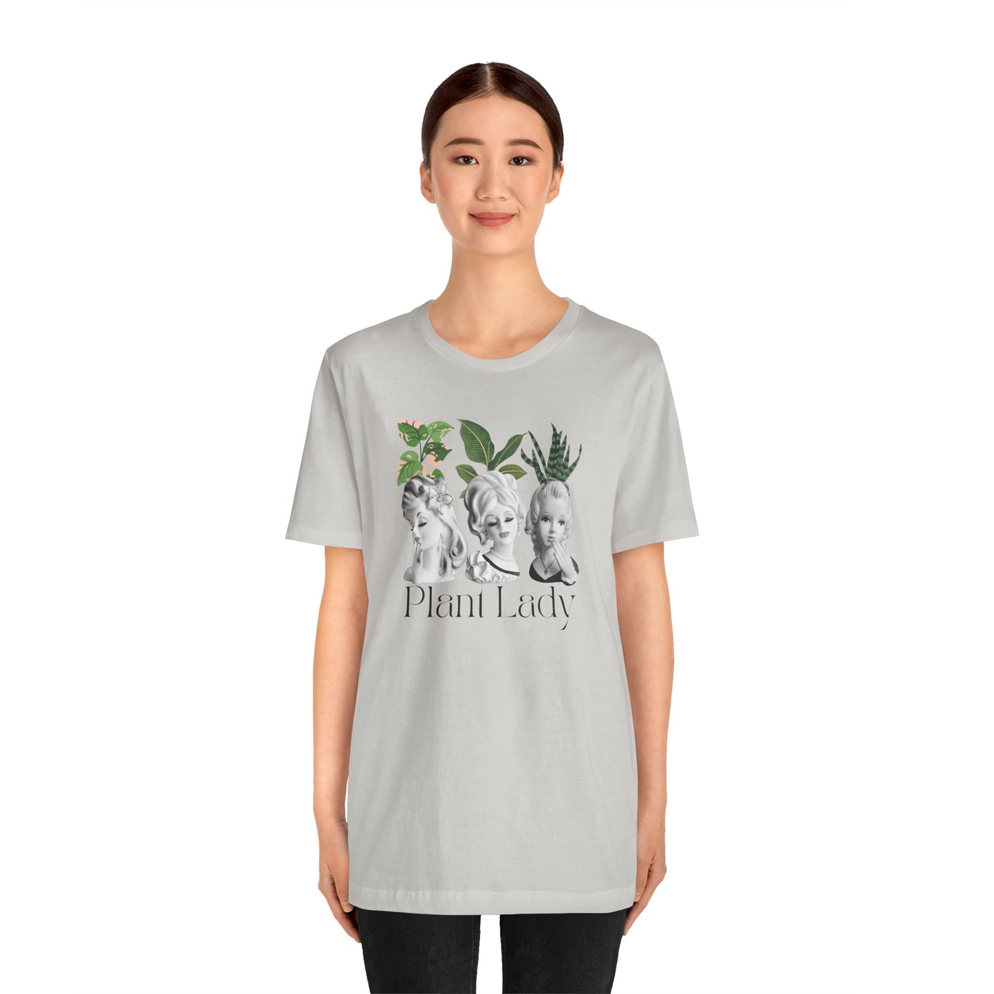 Plant Lady -Head Vase Shirt - Vintage Lady Head Vase- Unisex Jersey Short Sleeve Tee