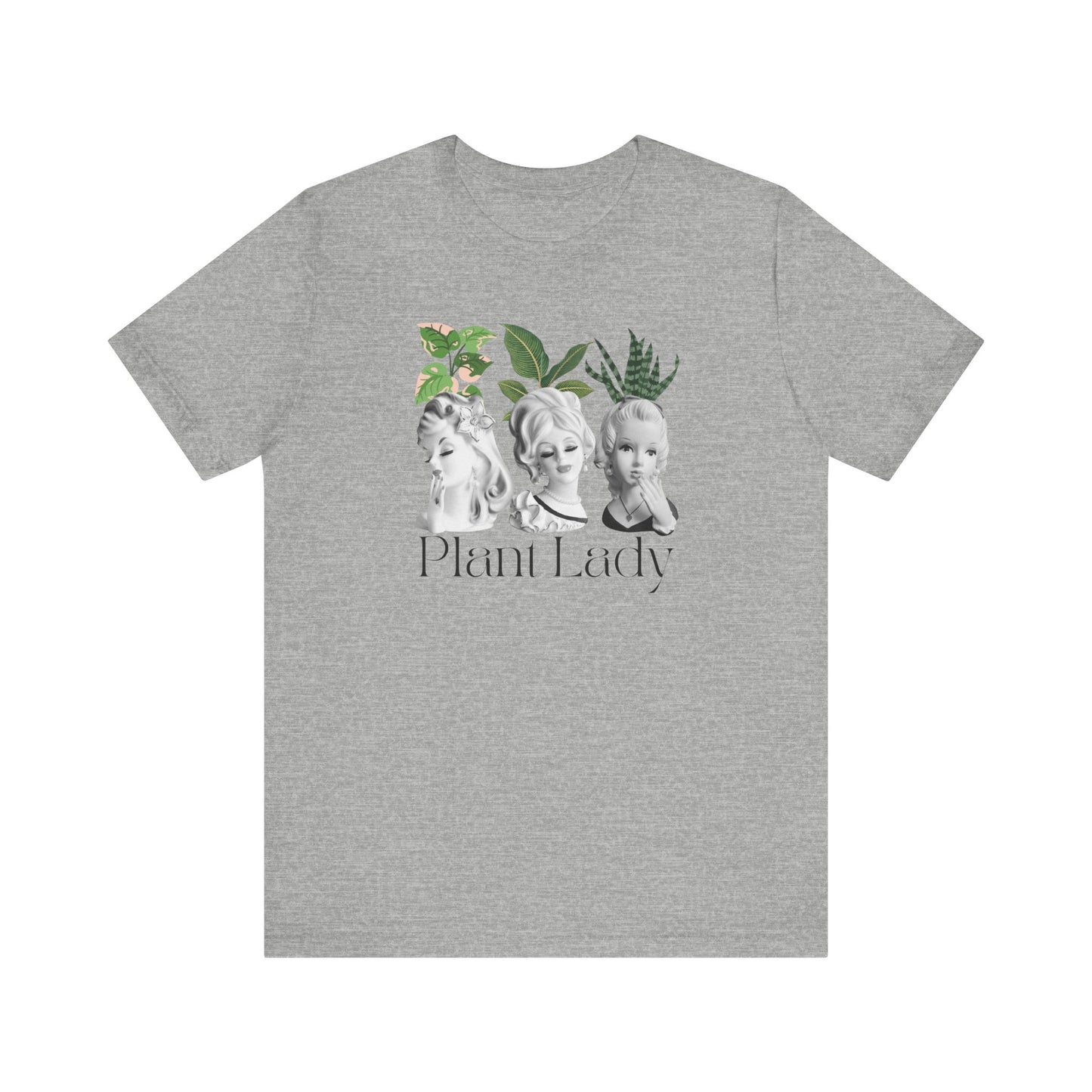 Plant Lady -Head Vase Shirt - Vintage Lady Head Vase- Unisex Jersey Short Sleeve Tee
