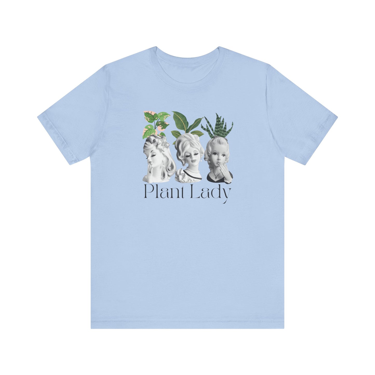 Plant Lady -Head Vase Shirt - Vintage Lady Head Vase- Unisex Jersey Short Sleeve Tee