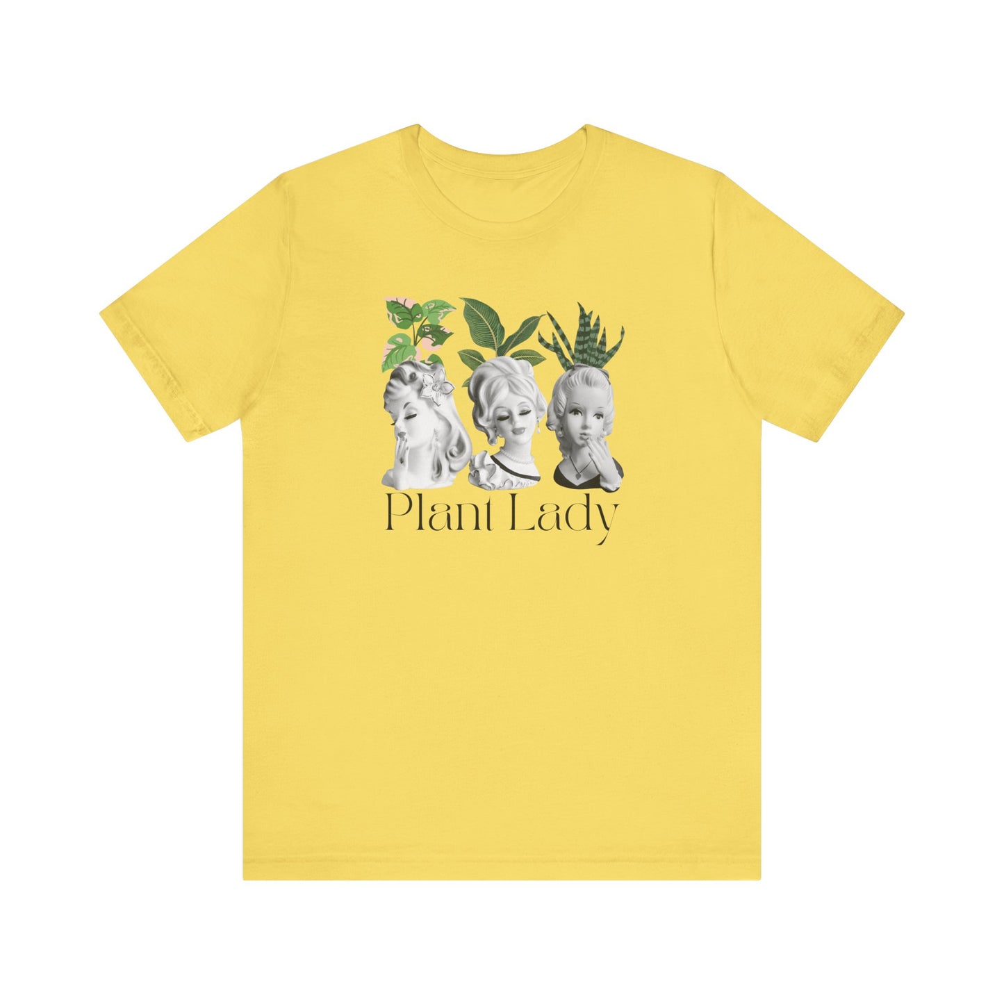 Plant Lady -Head Vase Shirt - Vintage Lady Head Vase- Unisex Jersey Short Sleeve Tee