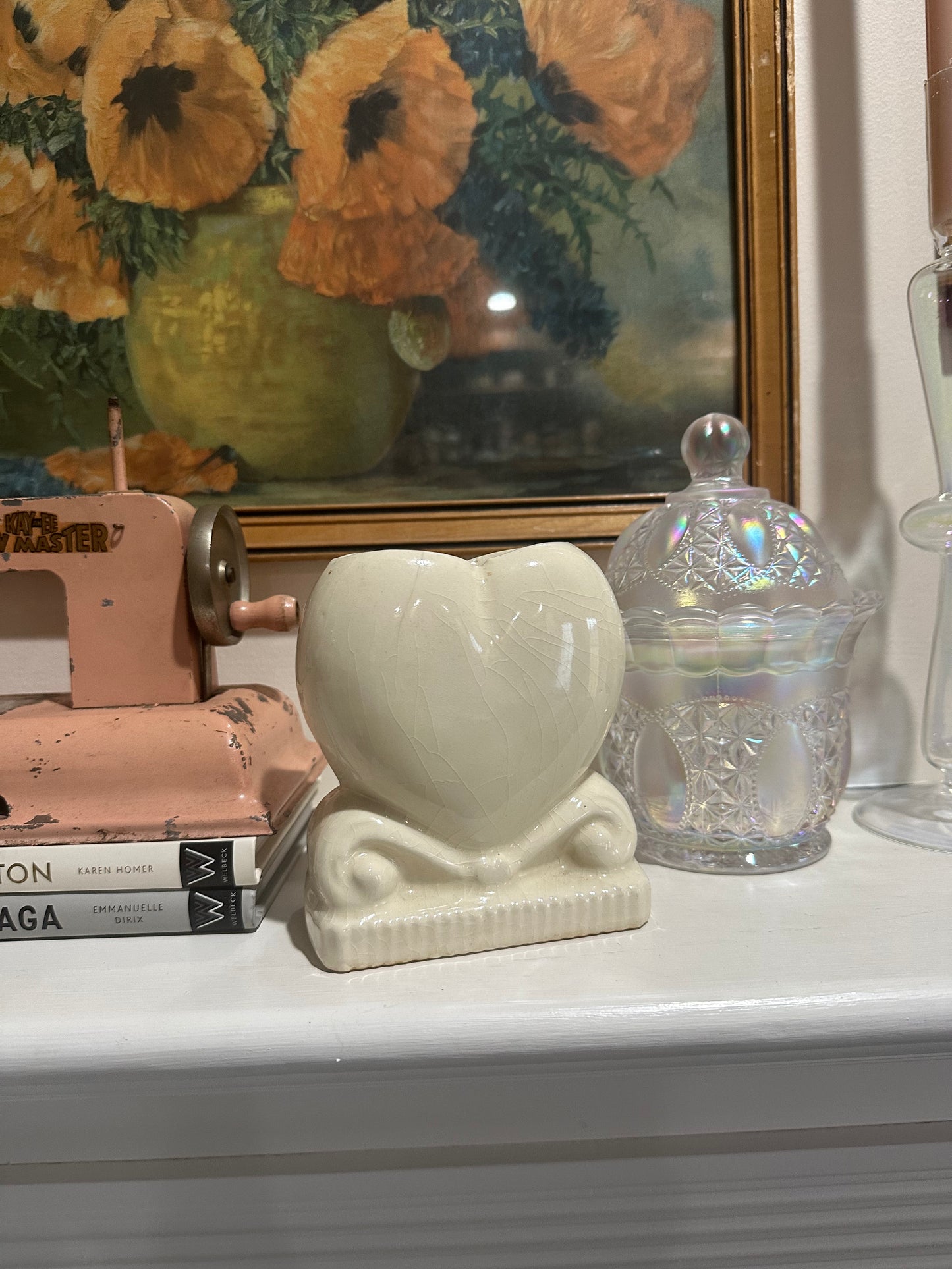 Heart vase- pottery vase