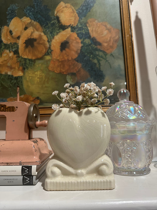 Heart vase- pottery vase