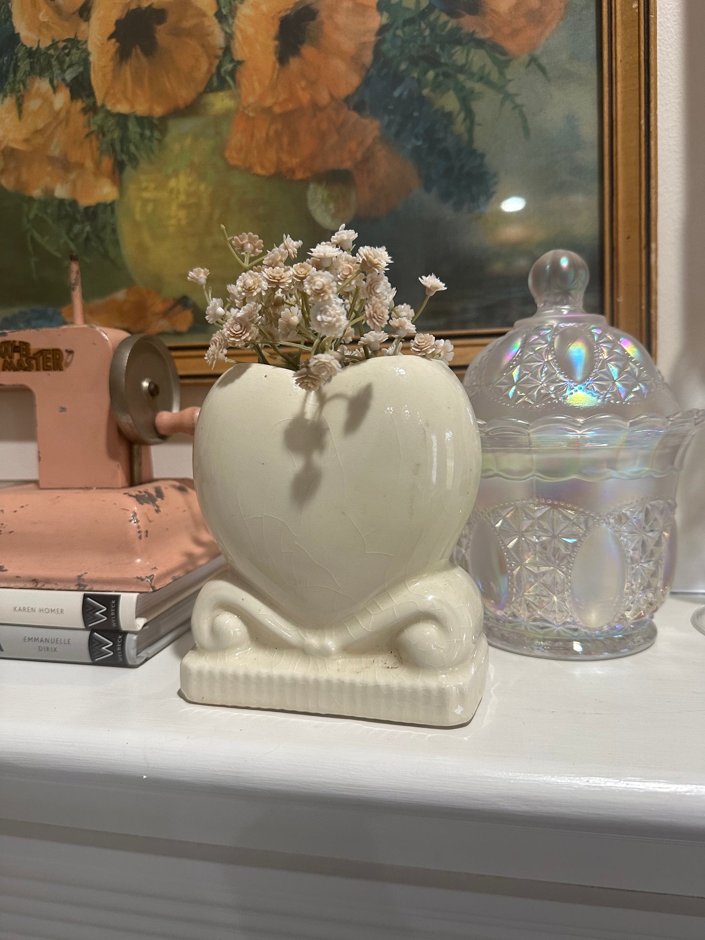 Heart vase- pottery vase