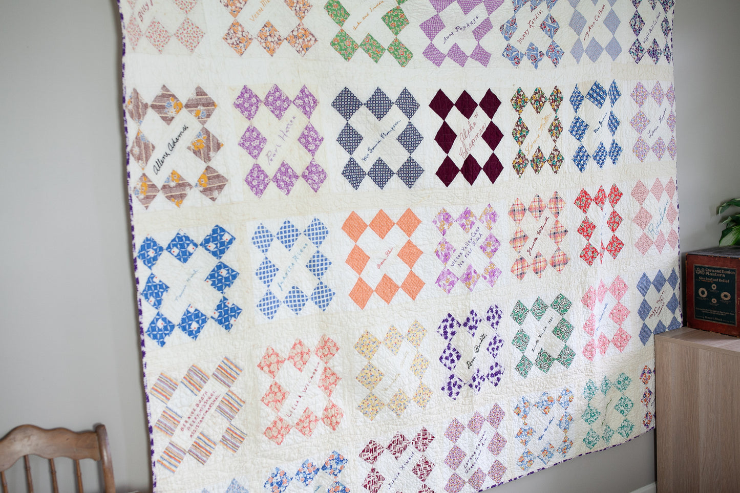 Vintage Quilt- Autograph Quilt- 1937