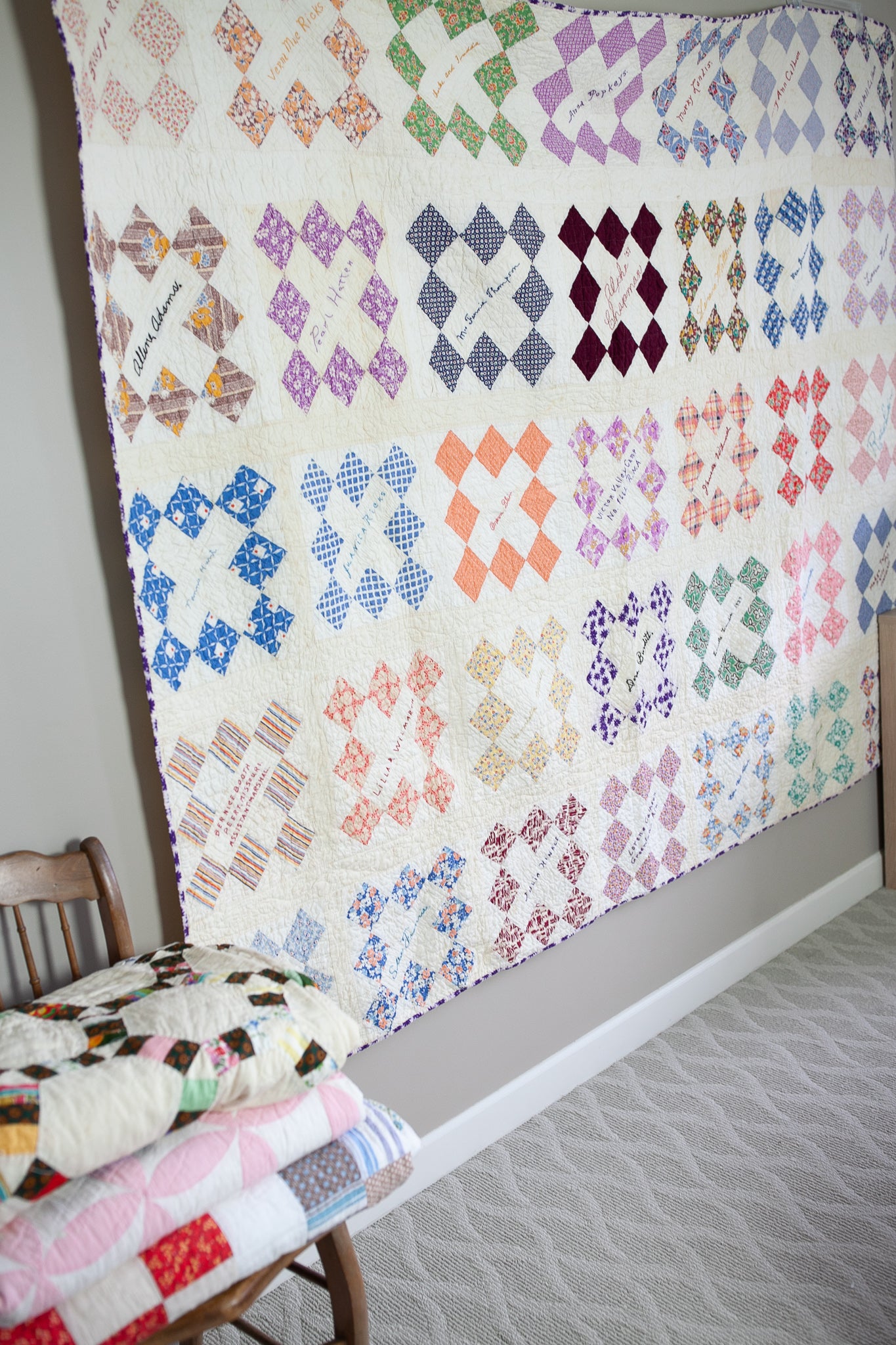 Vintage Quilt- Autograph Quilt- 1937