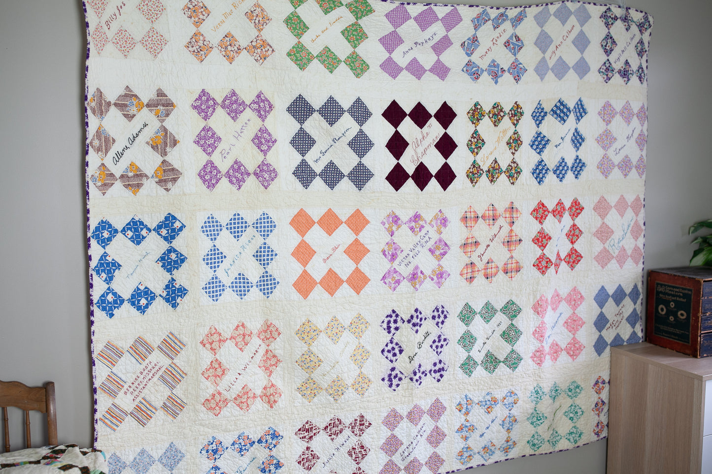 Vintage Quilt- Autograph Quilt- 1937