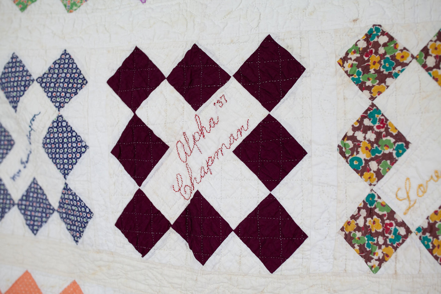 Vintage Quilt- Autograph Quilt- 1937