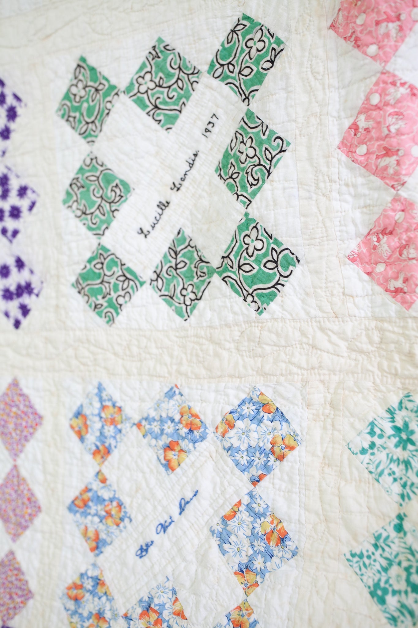 Vintage Quilt- Autograph Quilt- 1937