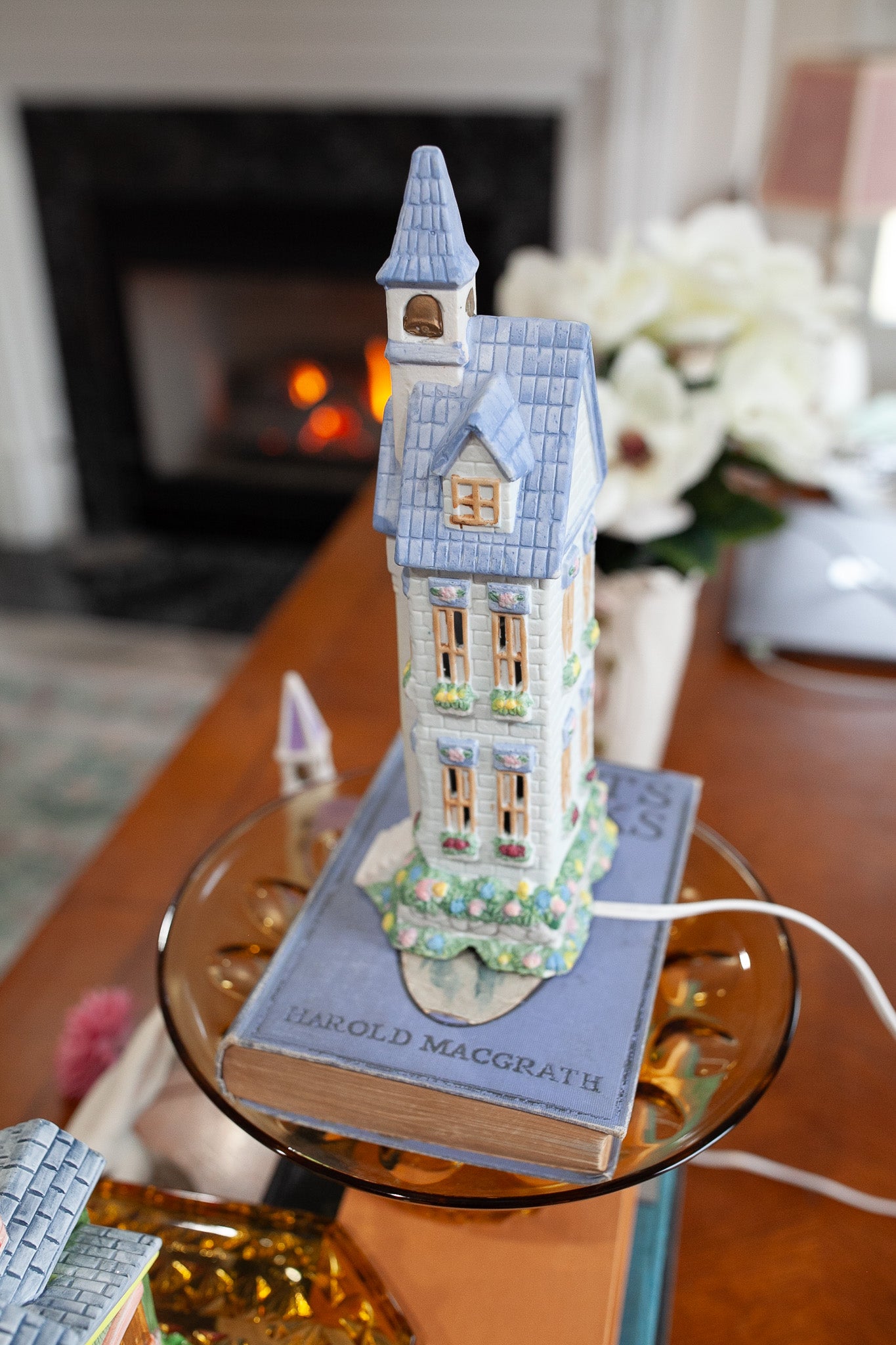 Vintage School Light UP House- Easter Village- Light up Village