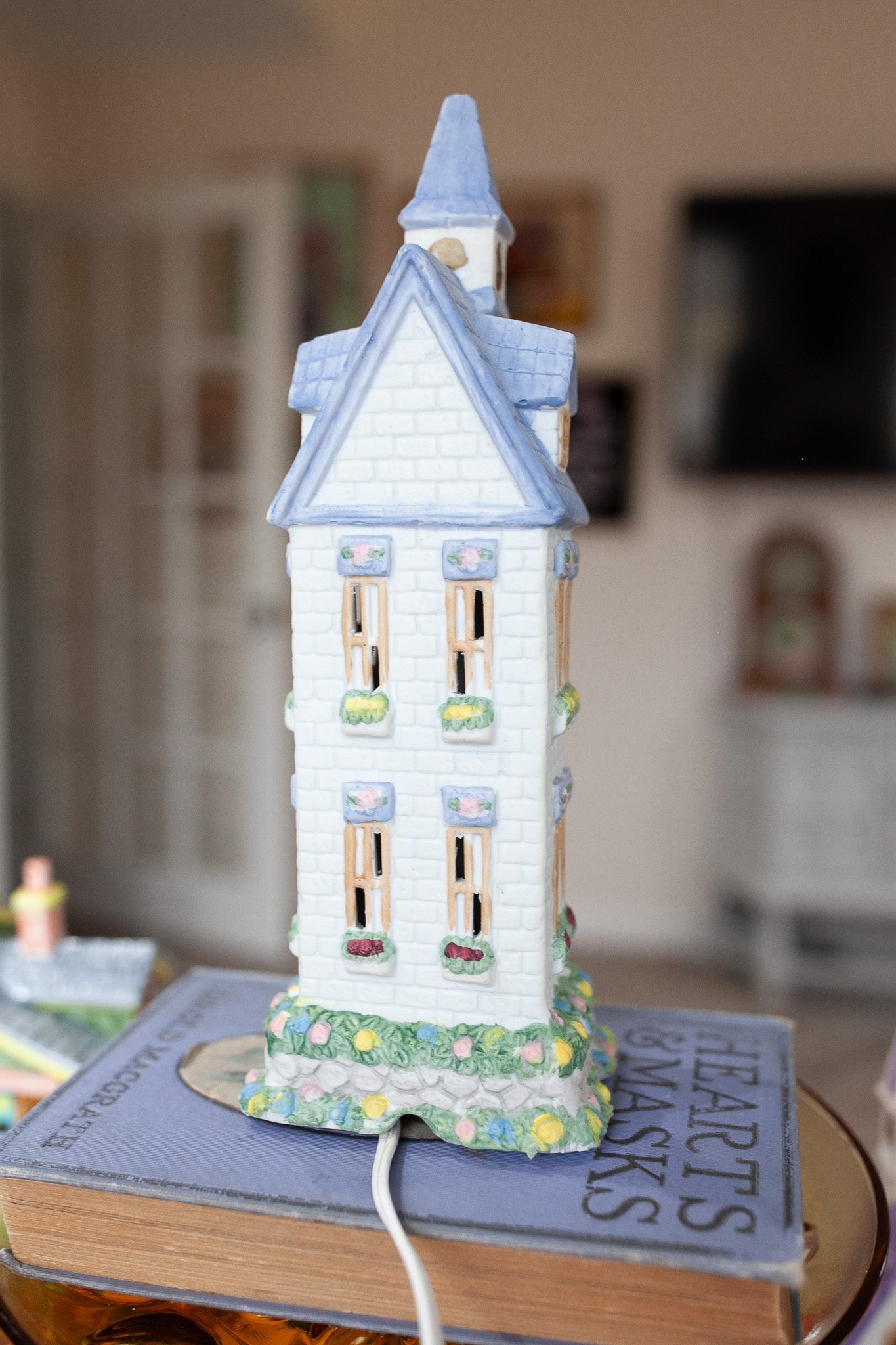 Vintage School Light UP House- Easter Village- Light up Village