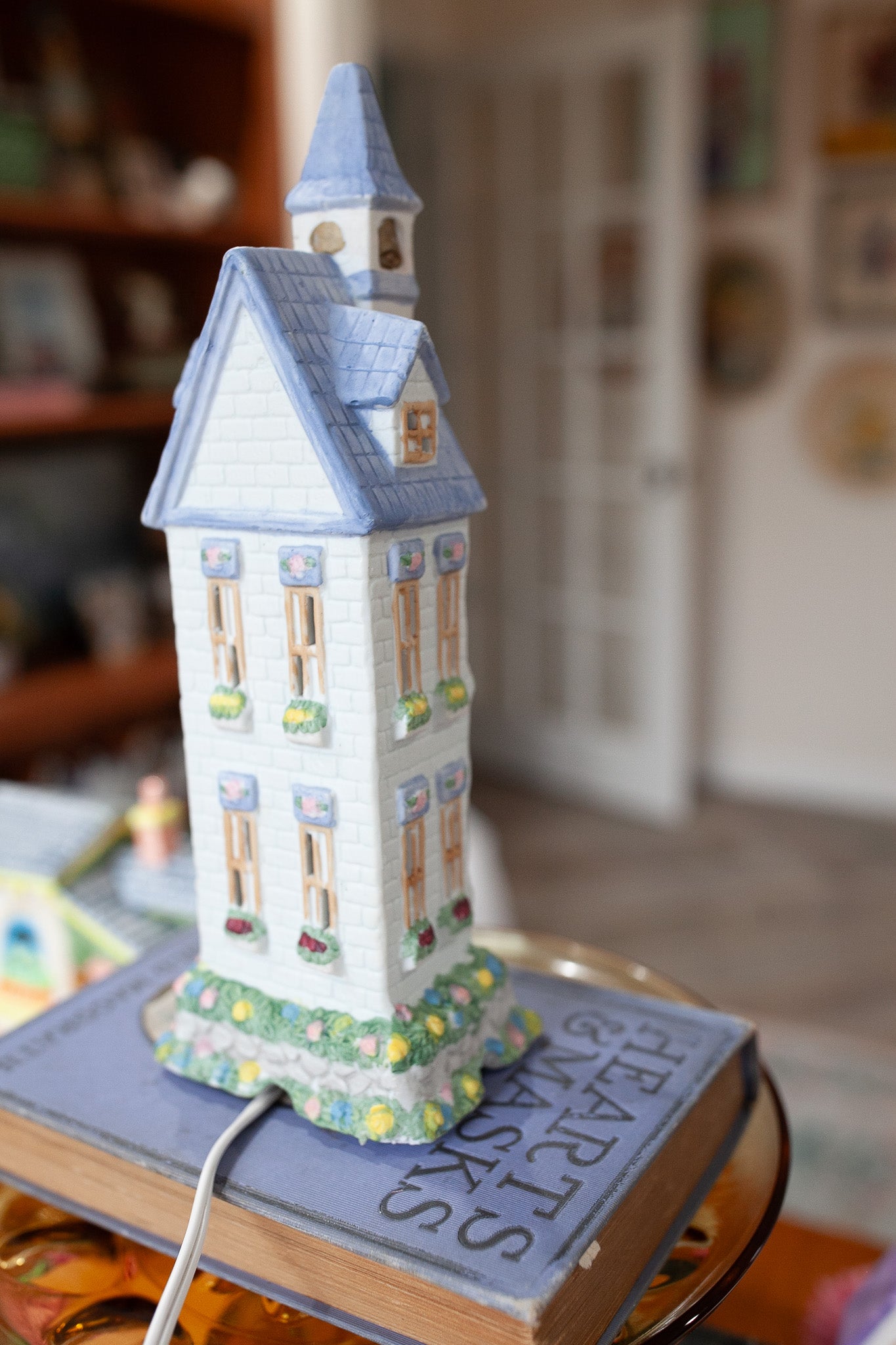Vintage School Light UP House- Easter Village- Light up Village