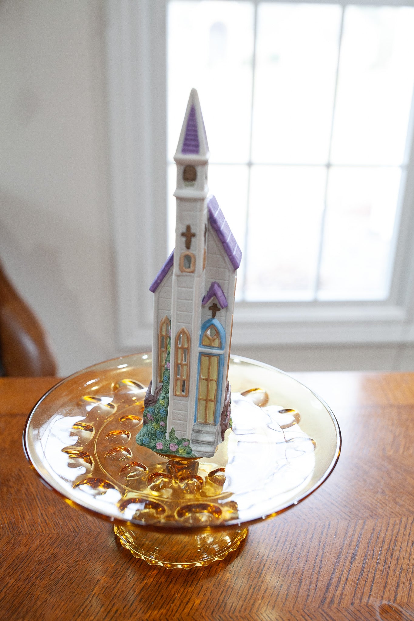 Vintage School Light Up House- Easter Village- Light up Village