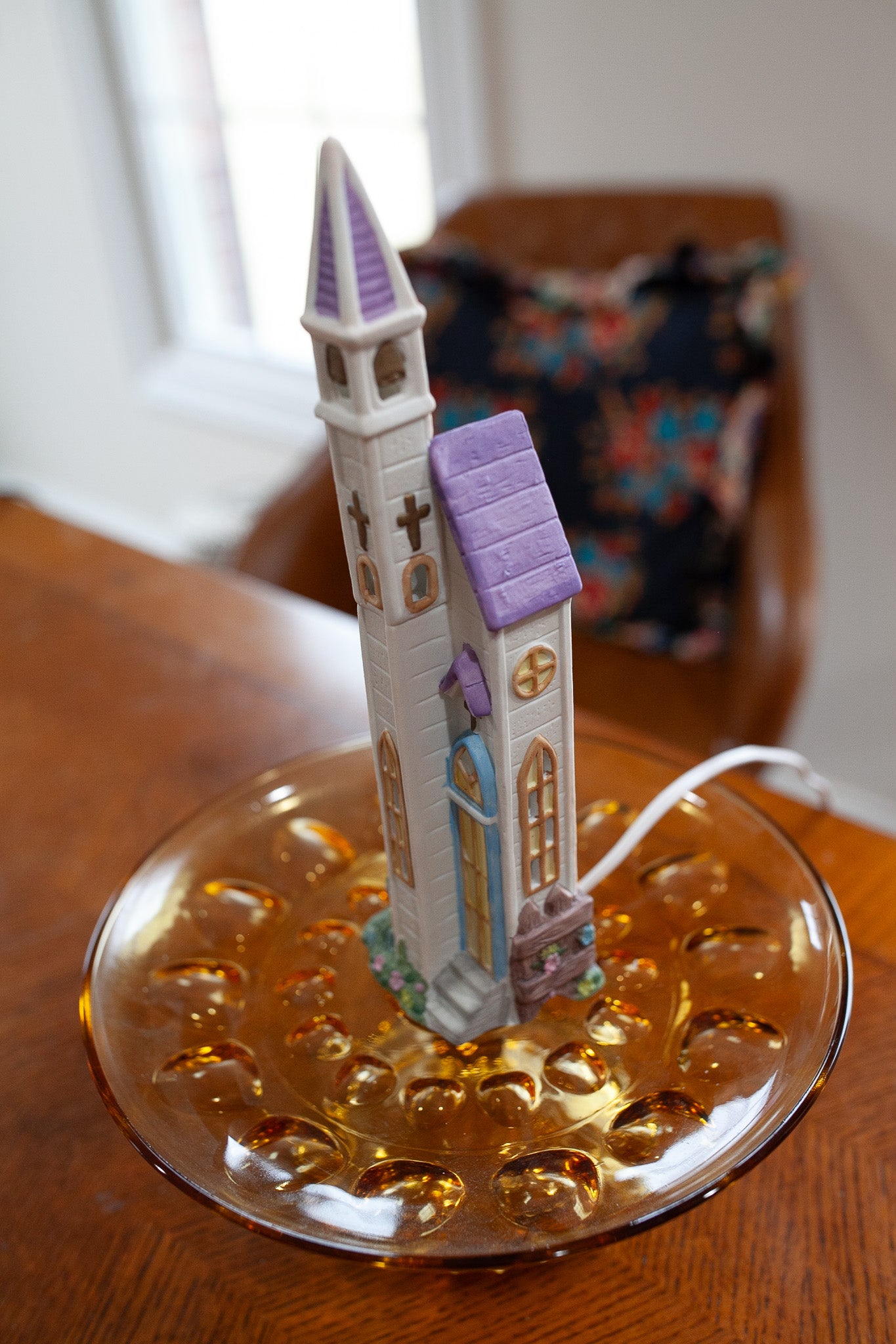 Vintage School Light Up House- Easter Village- Light up Village