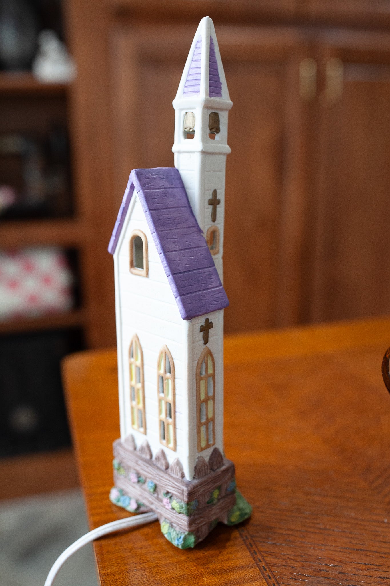Vintage School Light Up House- Easter Village- Light up Village
