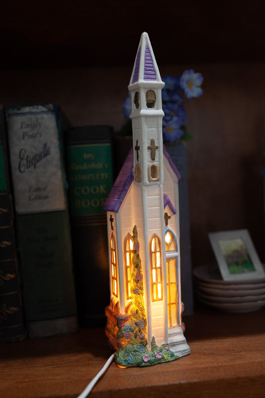 Vintage School Light Up House- Easter Village- Light up Village