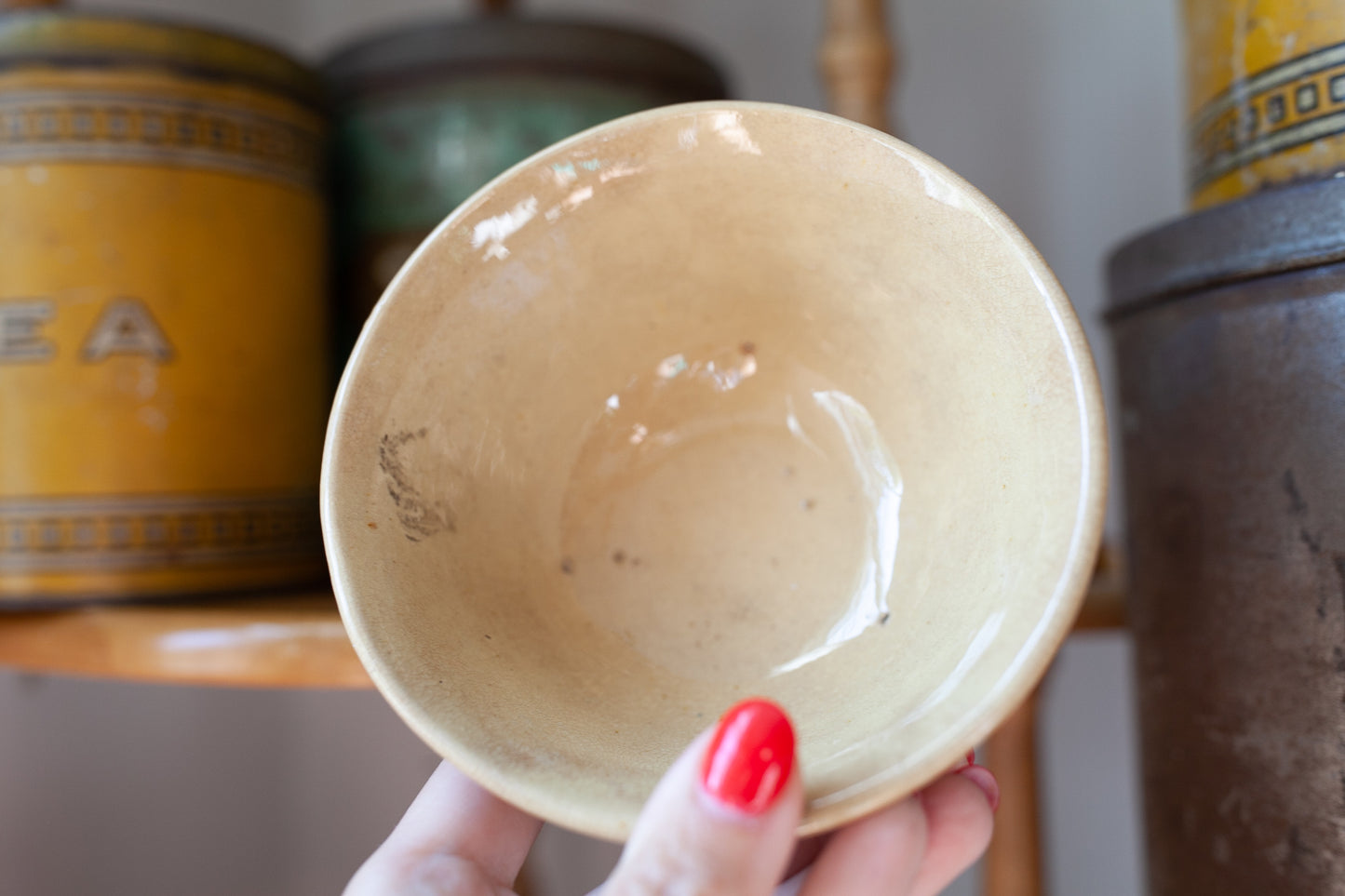 Antique Yellow-ware Bowl - Antique Small Bowl