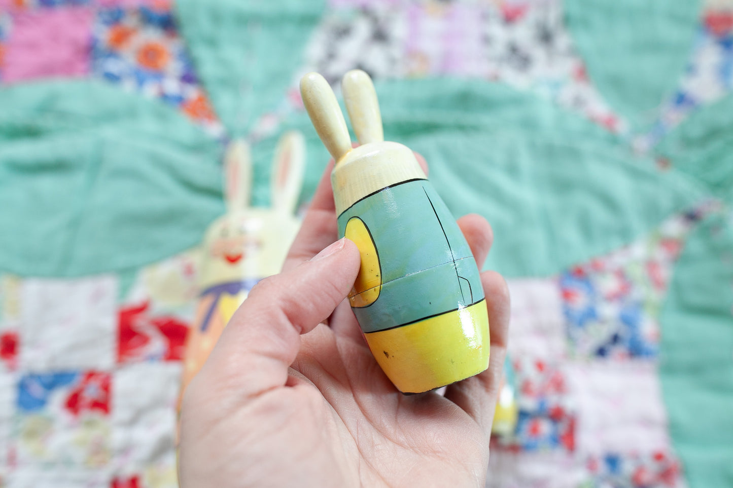 Vintage Nesting Bunnies- Easter Bunny-Nesting Dolls