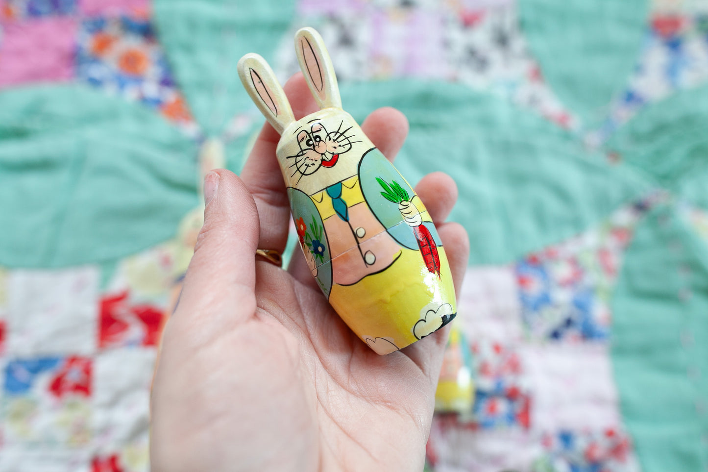 Vintage Nesting Bunnies- Easter Bunny-Nesting Dolls