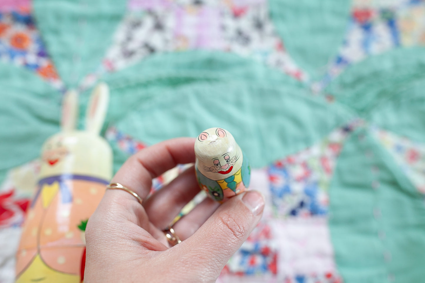 Vintage Nesting Bunnies- Easter Bunny-Nesting Dolls