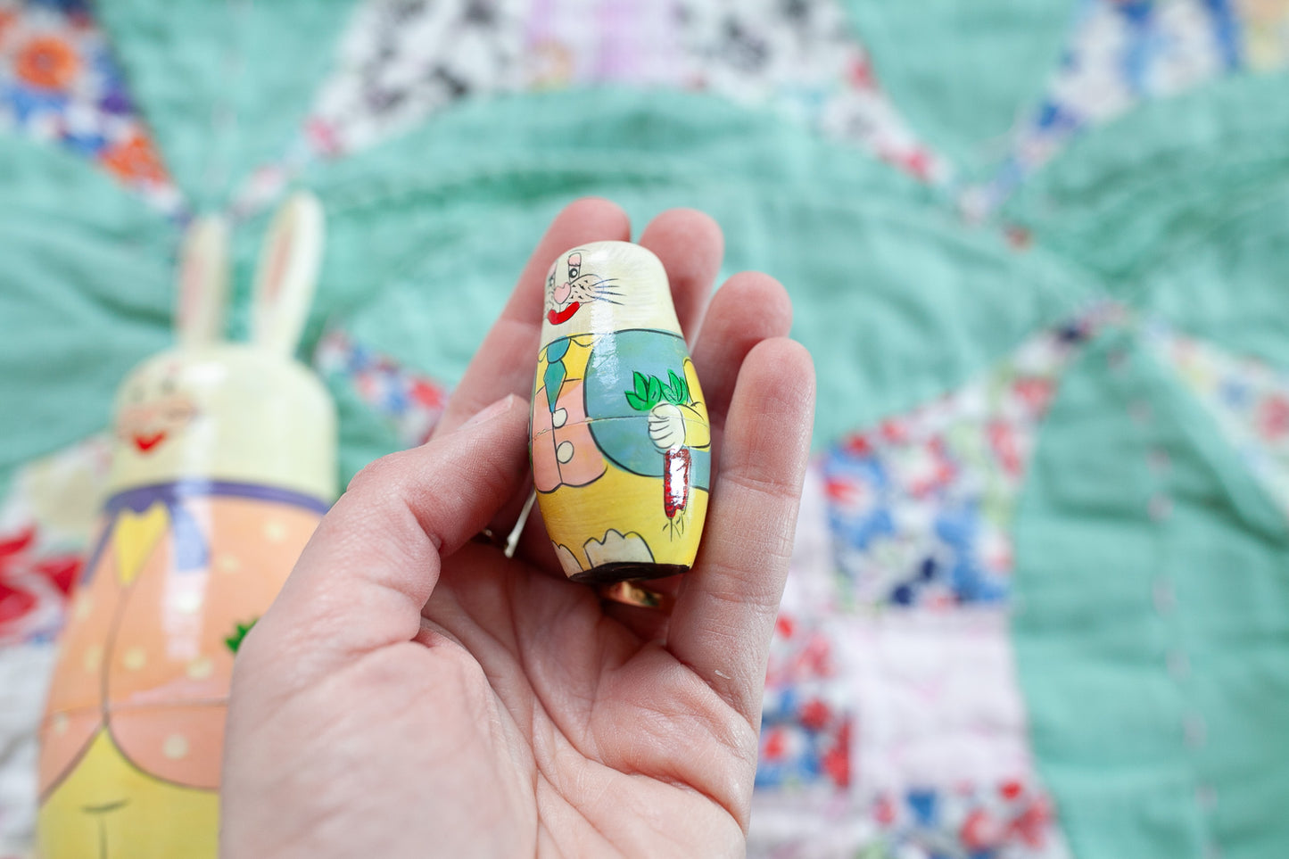 Vintage Nesting Bunnies- Easter Bunny-Nesting Dolls