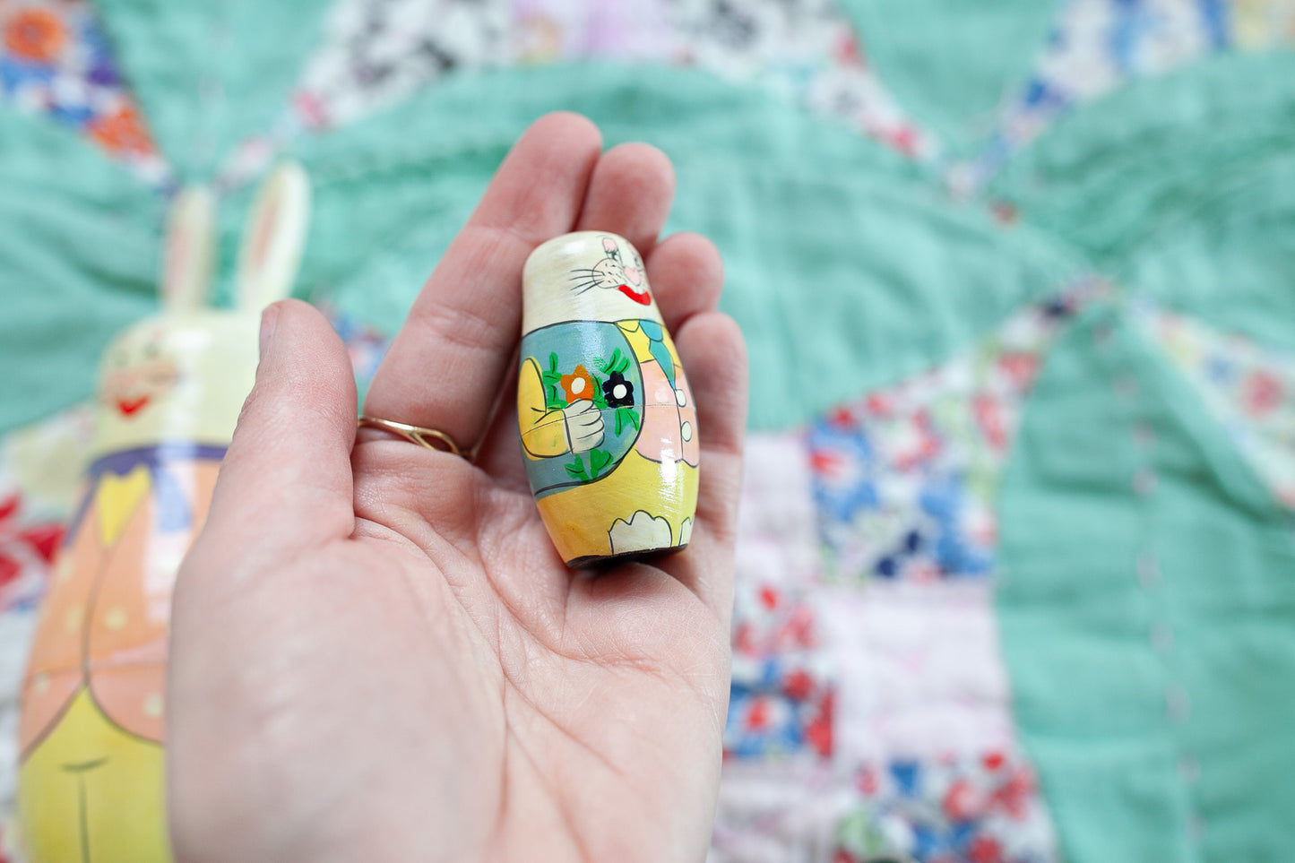 Vintage Nesting Bunnies- Easter Bunny-Nesting Dolls