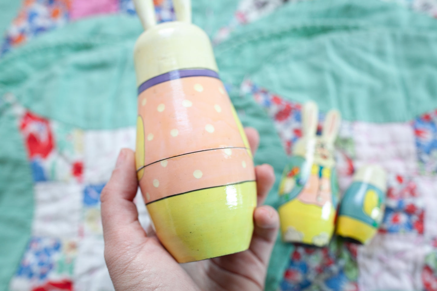 Vintage Nesting Bunnies- Easter Bunny-Nesting Dolls