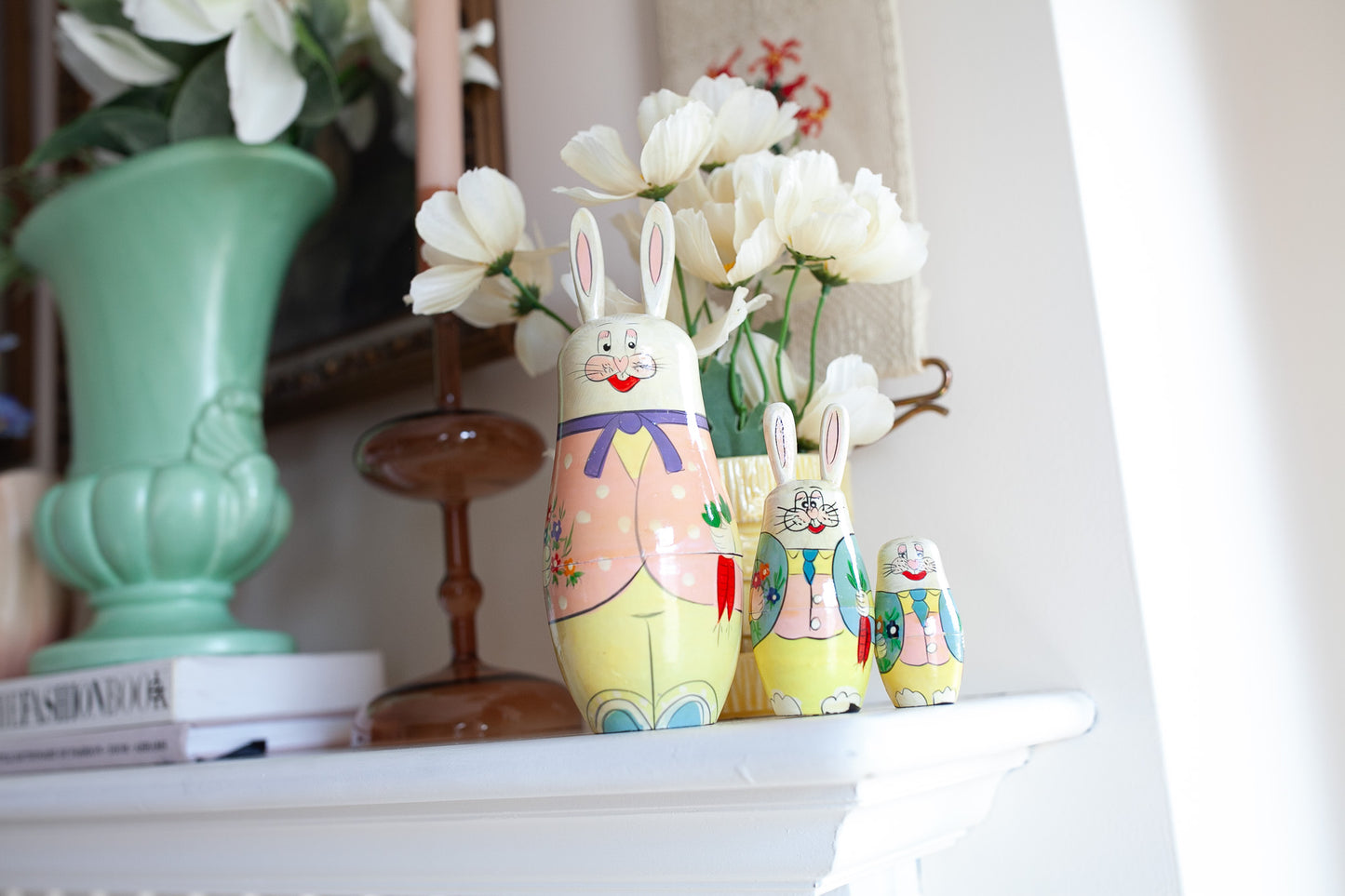 Vintage Nesting Bunnies- Easter Bunny-Nesting Dolls