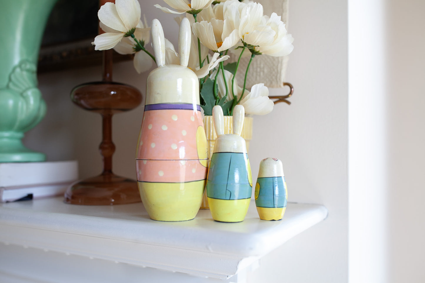 Vintage Nesting Bunnies- Easter Bunny-Nesting Dolls