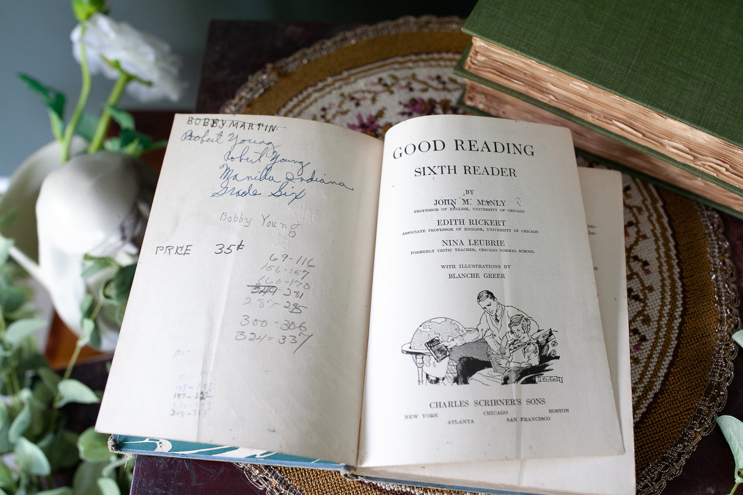 GOOD READING Sixth Reader- Vintage Book 1928