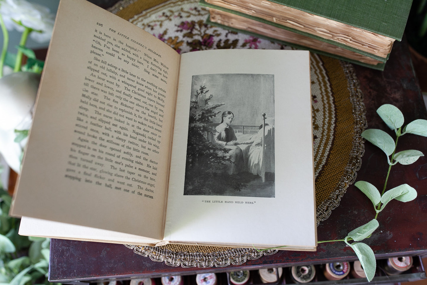 The Little Colonel's Holidays by Annie Fellows Johnston- Antique Book 1910 - Great Cover and Spine