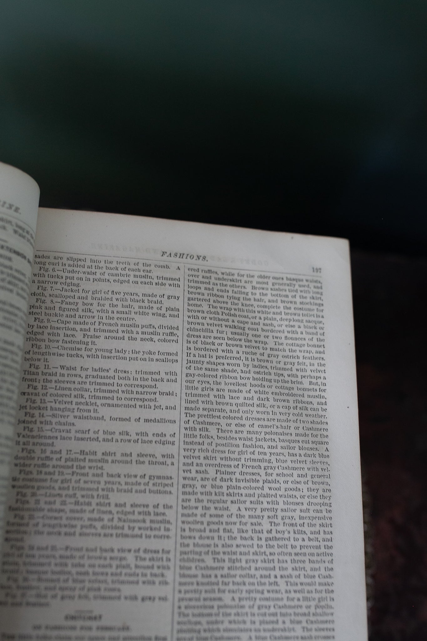 Antique Book -Godey's Lady's Book Magazine 1875- Antique  Fashion Book