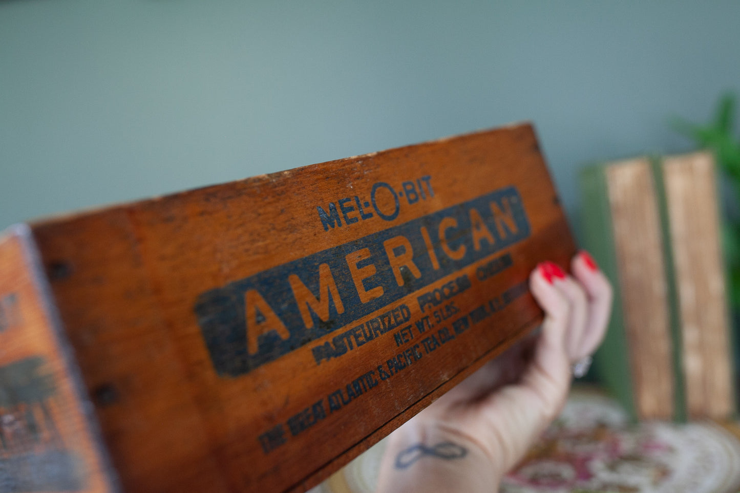 Vintage Cheese Box - Mel-O-Bit American Cheese Box Great Atlantic & Pacific Tea Co New York