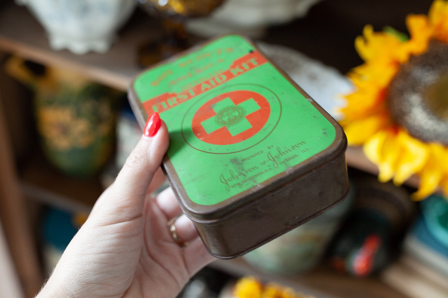Vintage Boy Scouts of America Official First Aid Kit Johnson +Johnson