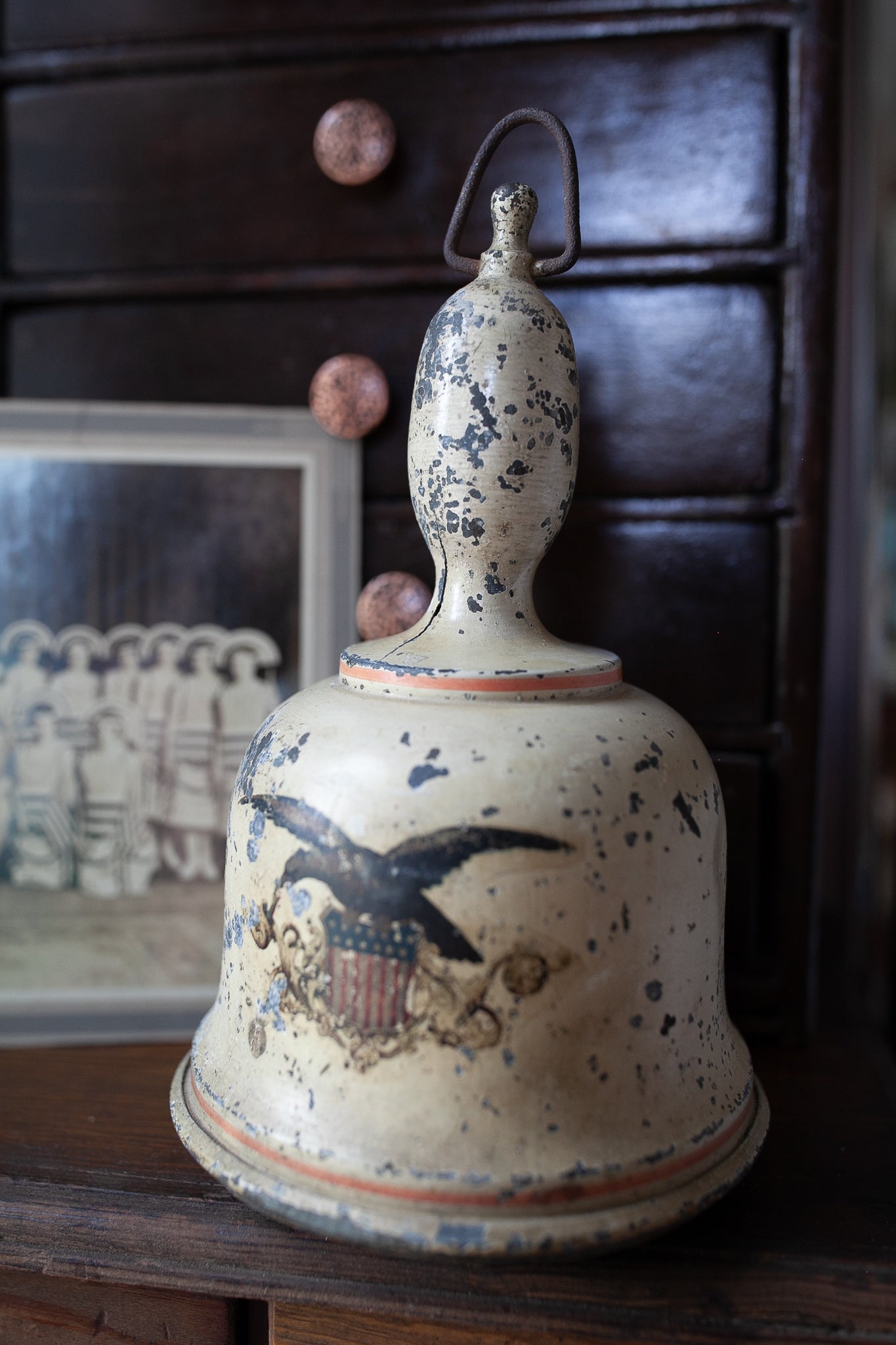 18th C Bell Form Sprinkler W/ American Eagle- Militaria & War Memorabilia