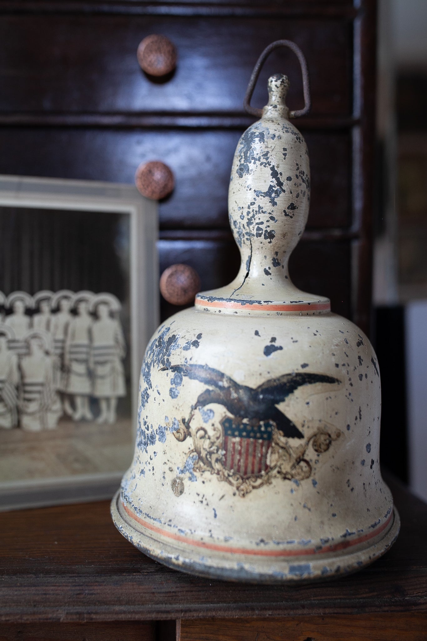 18th C Bell Form Sprinkler W/ American Eagle- Militaria & War Memorabilia