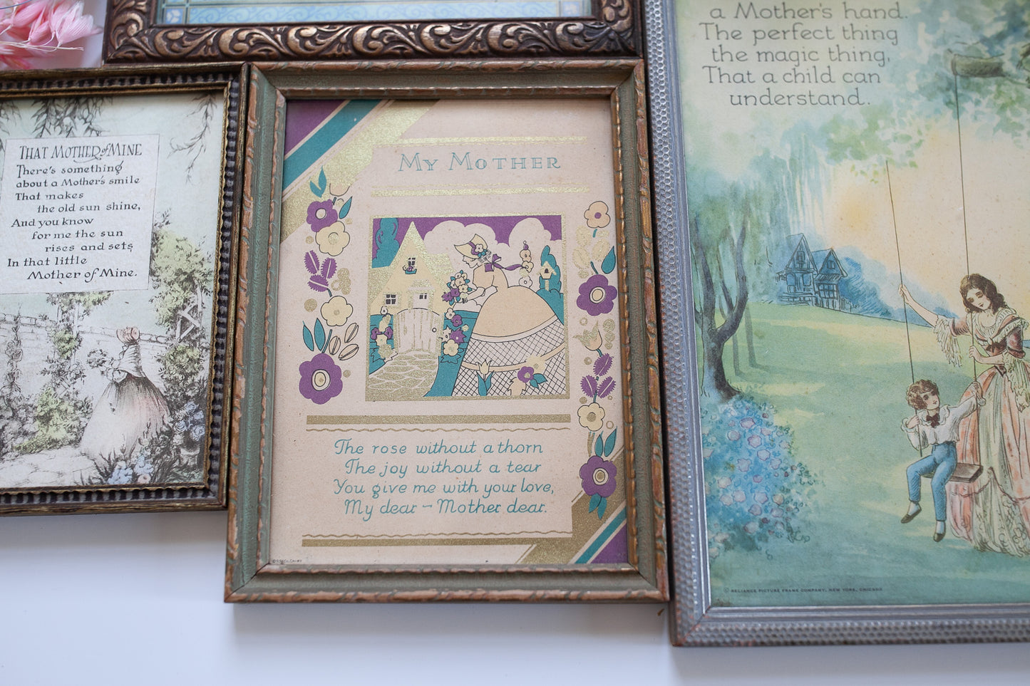 Vintage Mother Poem- Framed Poem- Motto Print