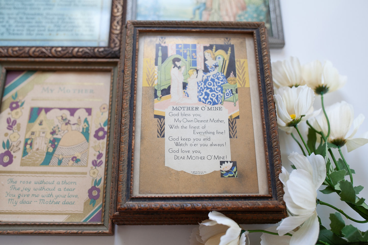 Vintage Motto Print Box- Mother Gift - Jewelry box