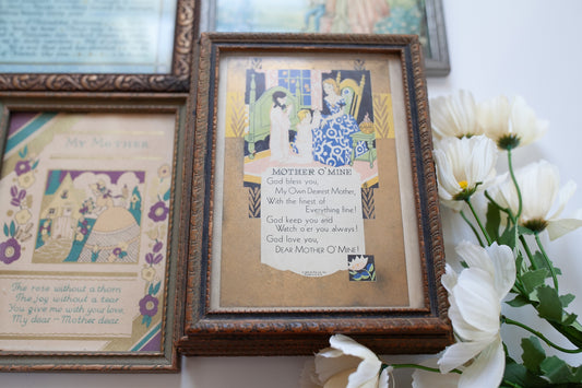 Vintage Motto Print Box- Mother Gift - Jewelry box