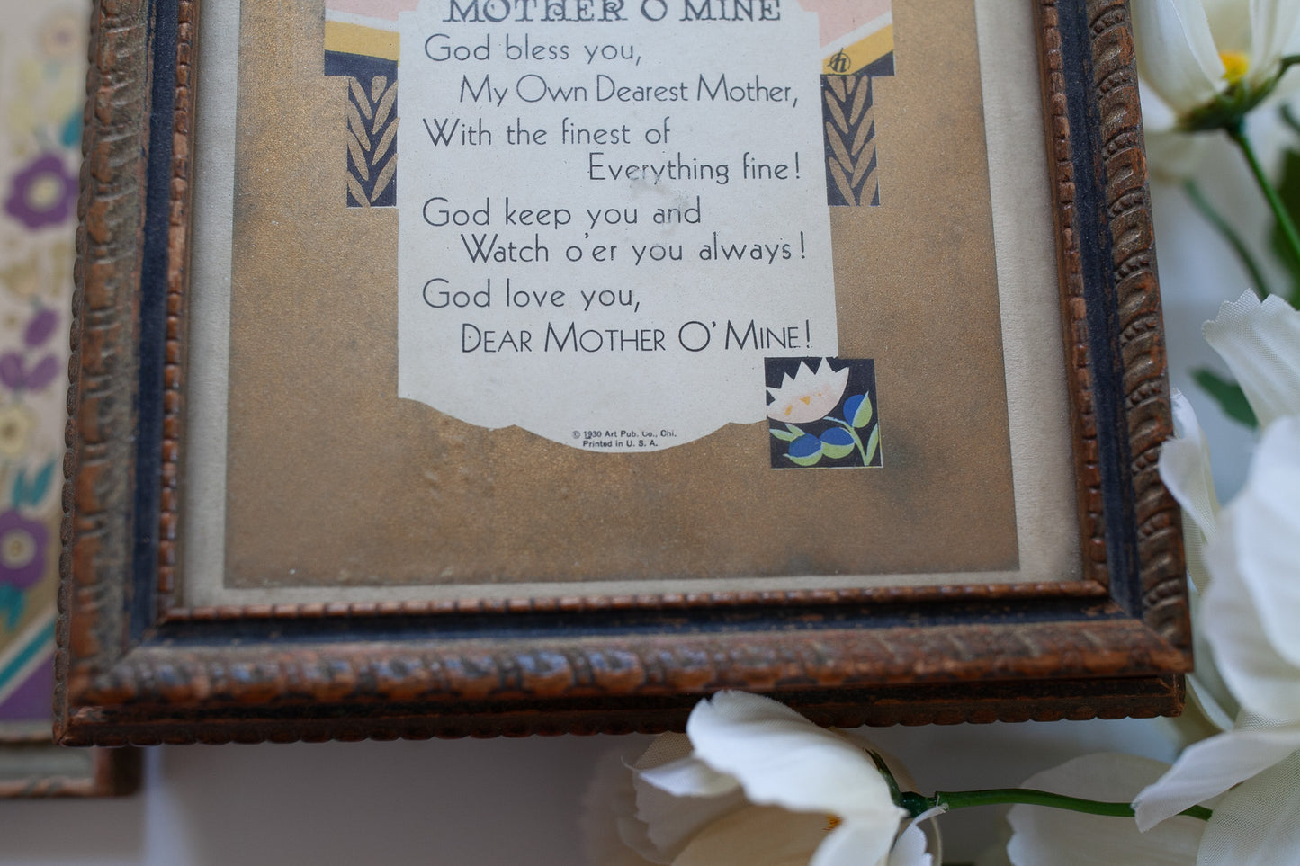 Vintage Motto Print Box- Mother Gift - Jewelry box