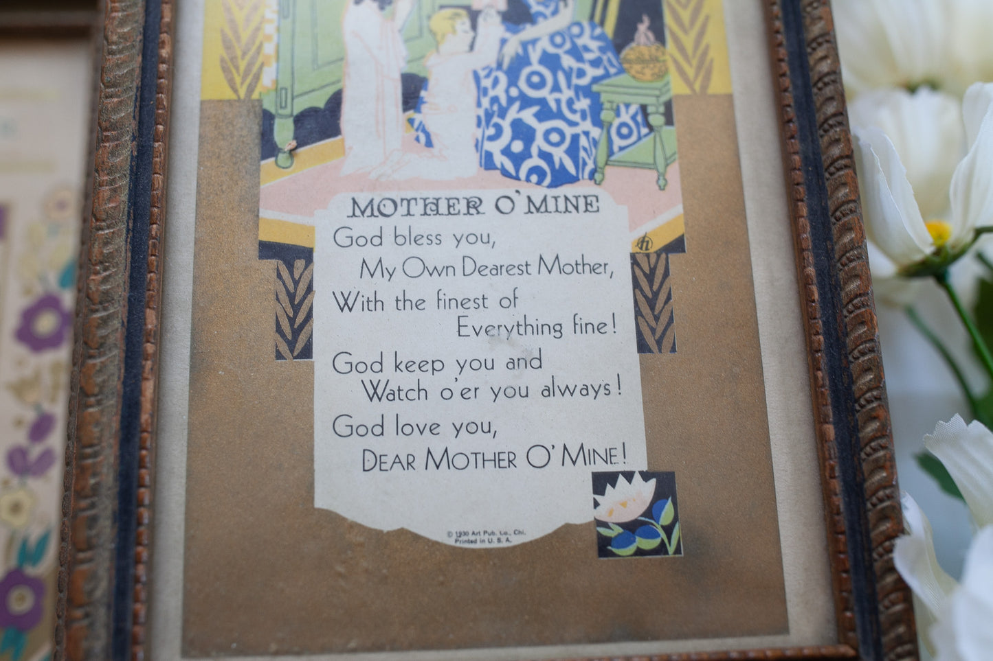 Vintage Motto Print Box- Mother Gift - Jewelry box