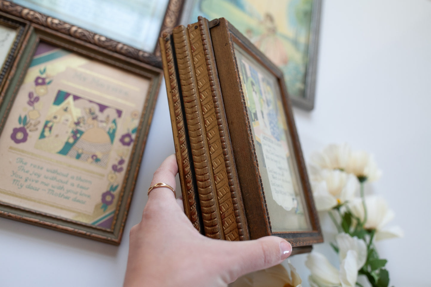 Vintage Motto Print Box- Mother Gift - Jewelry box