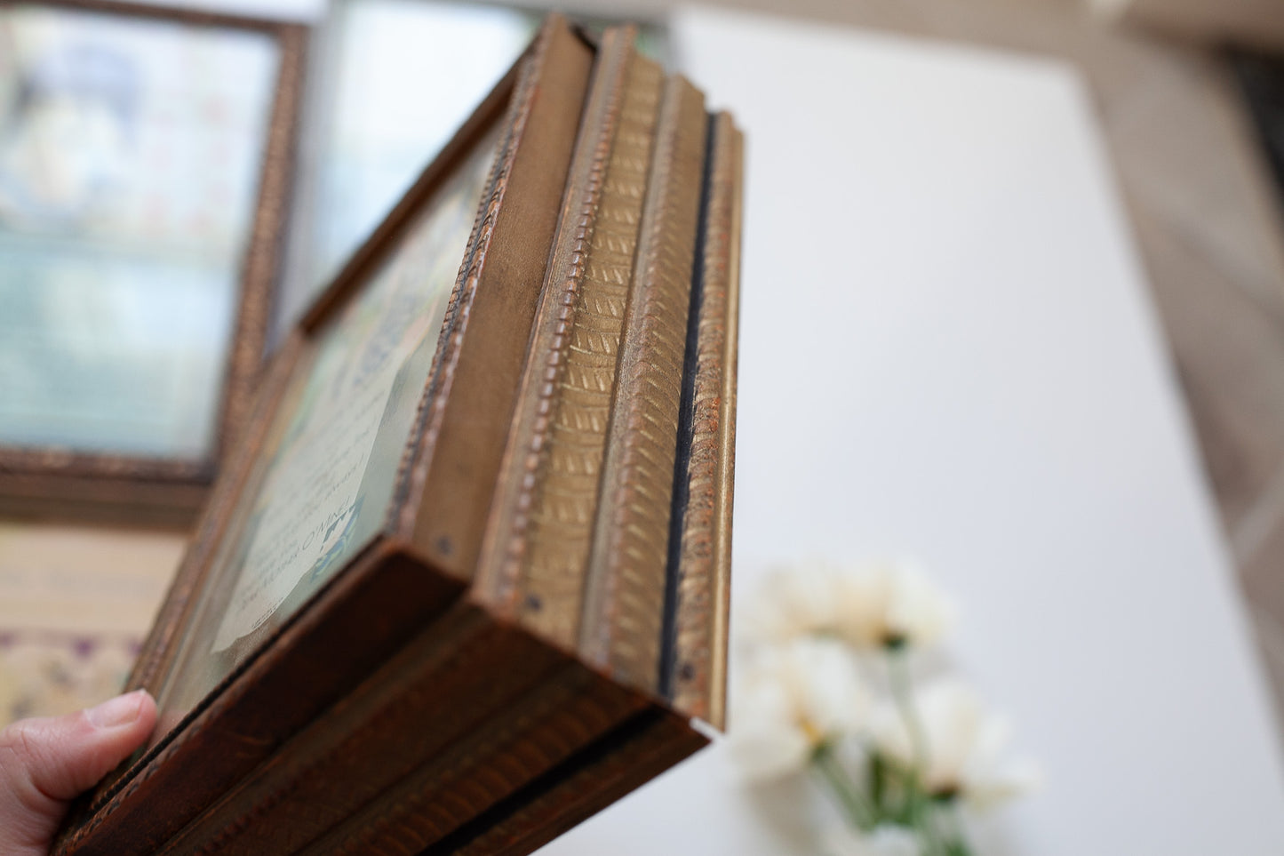 Vintage Motto Print Box- Mother Gift - Jewelry box