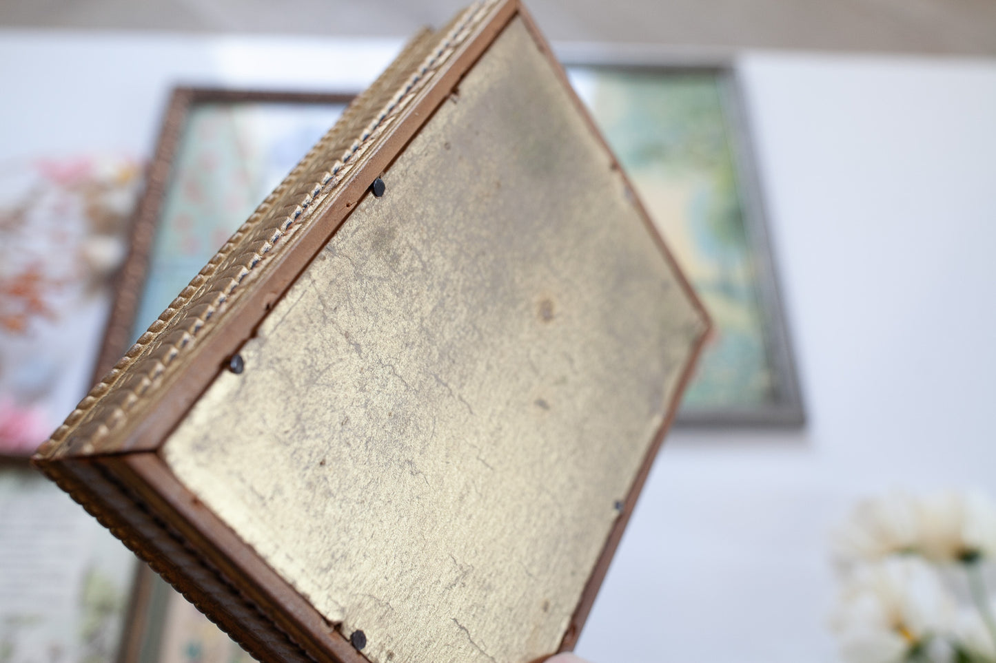 Vintage Motto Print Box- Mother Gift - Jewelry box