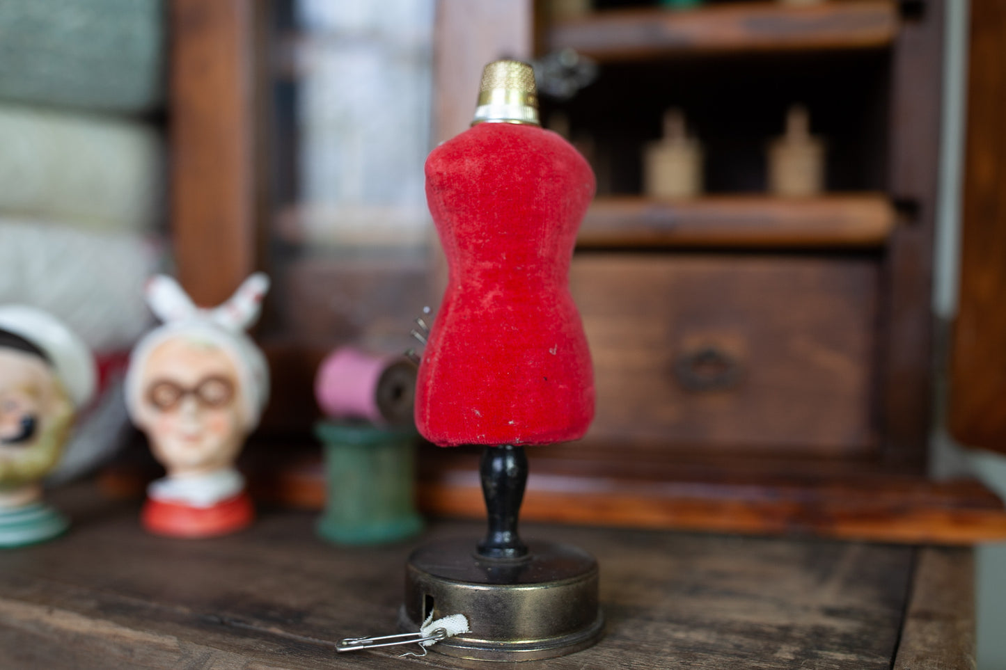 Vintage Pin Cushion- Bust Form Pin Cushion